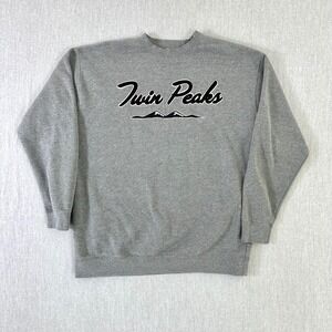 Vintage Twin Peaks Sweatshirt Men's XL Grey Pullover Oarsman 913 Crewneck